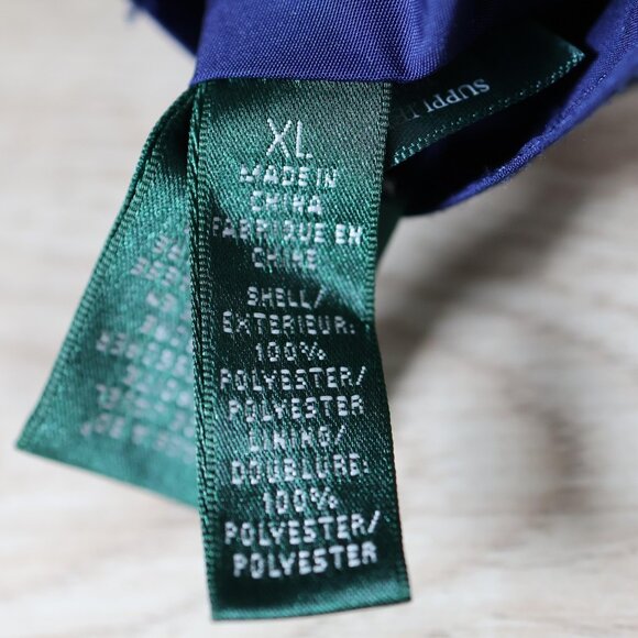 Lauren Ralph Lauren Vest Womens XL Navy Yellow Reversible Colorblock Zip Pockets - Picture 10 of 11